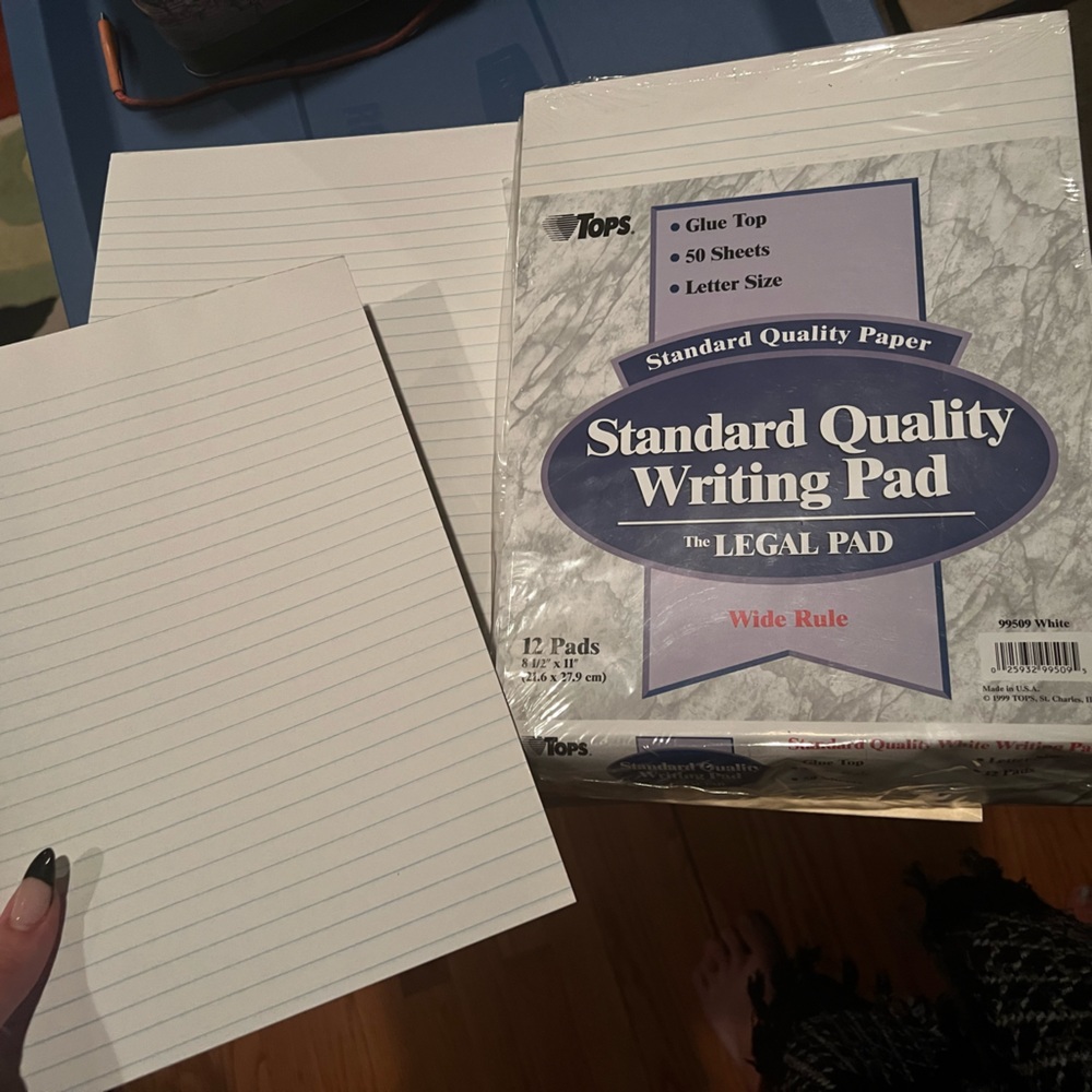 3 Standard Quality Writing Pads “The Legal Pad”